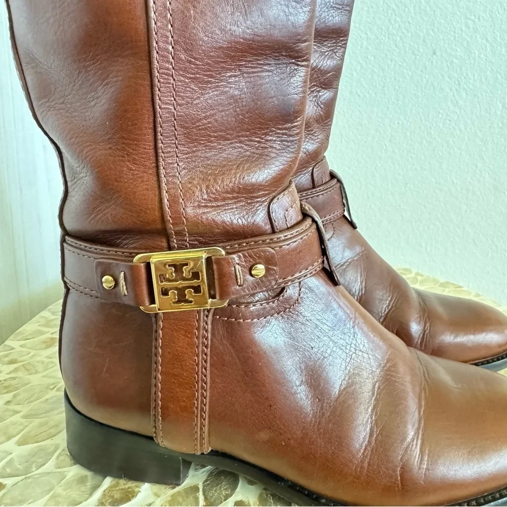 Tory Burch Alessandra Tall Leather Riding Boots size 5M
